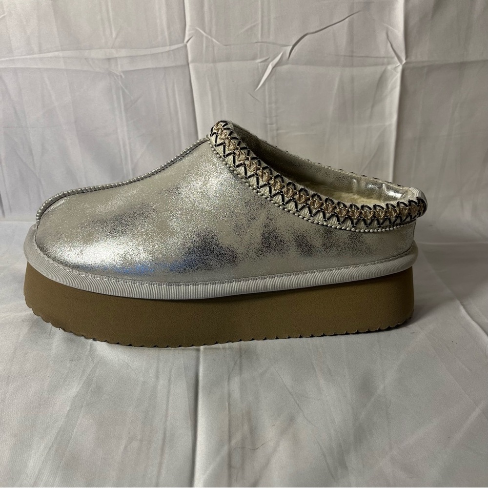 Corkys Silver Platform Slippers
